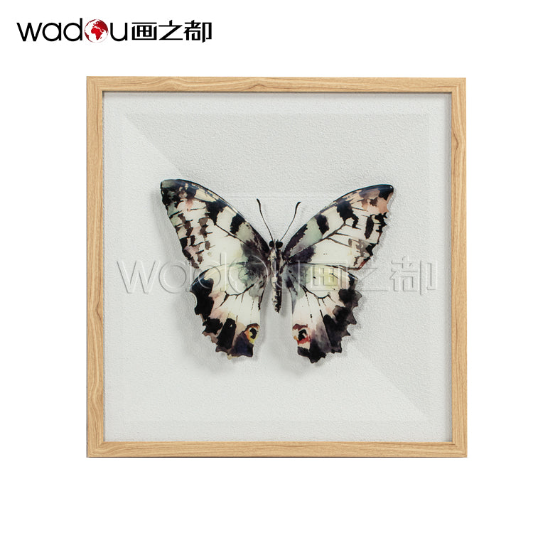 Butterfly Framed Art -Glass Flat Bed Printing and Vacuum Forming & PS Frame