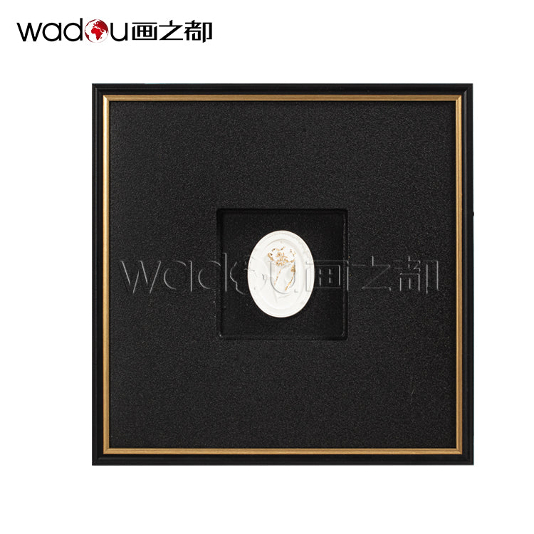 Flower Framed Art - Vacuum Forming and Gold Foil On The Surface of the Plaster& PS Frame