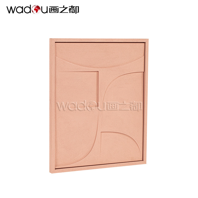 Abstract Art - Vacuum Forming with Textured Sand Stone Printing & Wood Frame