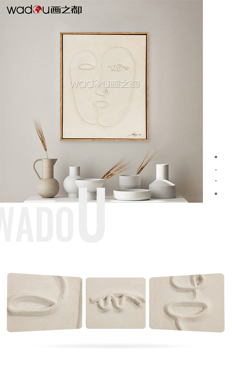 Framed Art-Hand Printing Art & PS Frame