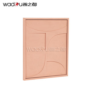 Abstract Art - Vacuum Forming with Textured Sand Stone Printing & Wood Frame