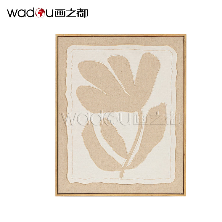 Flowers Framed Art- Cotton Canvas For Embroidery & PS Frame