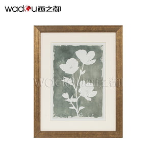 Flowers Framed Art- Glass and Paper Printing & PE Frame