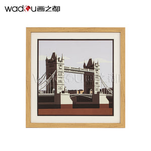 London Bridge Framed Art- Glass and Paper Printing & PE Frame