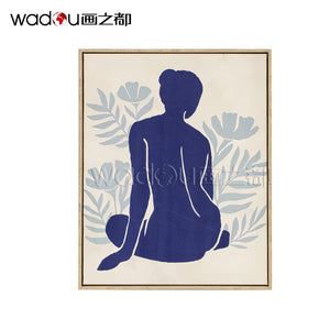 Woman  Framed Art -Matte Canvas and Velvety Foam & PS Frame