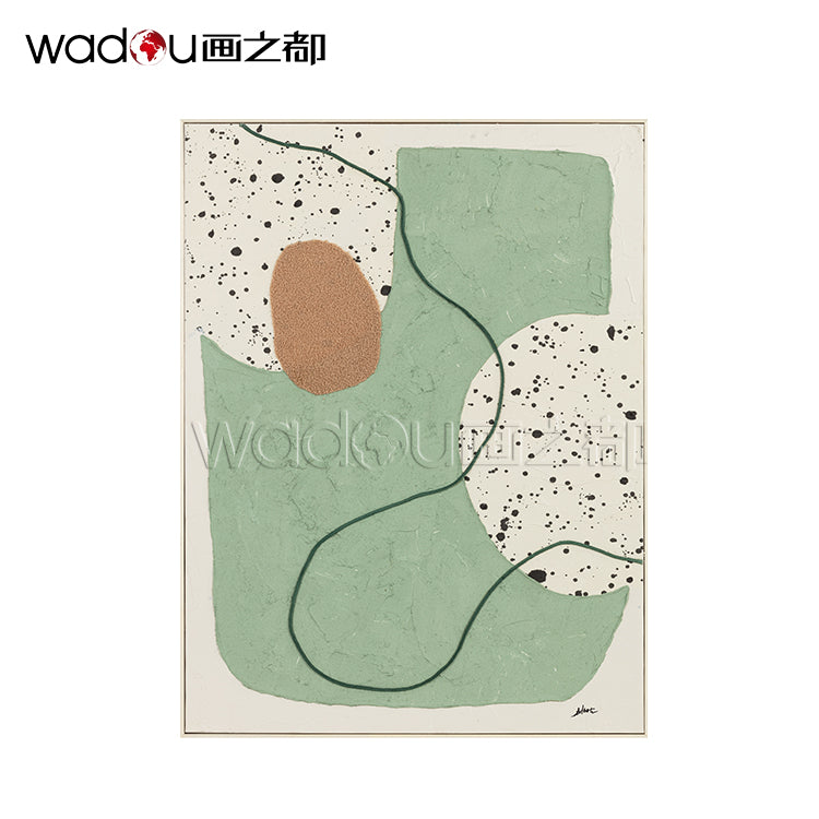 One Hundred Percent Art -Hand painting  Art & Wood Frame