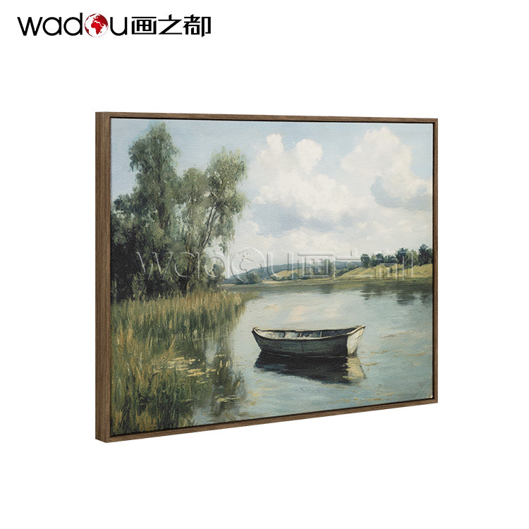 Scenery Framed Art -Matte Canvas of Foam Base and Flat Printing Art & PS Frame