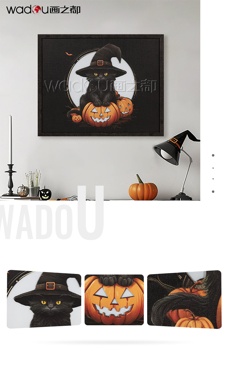 Cat Framed Art -Matte Canvas & PE Frame