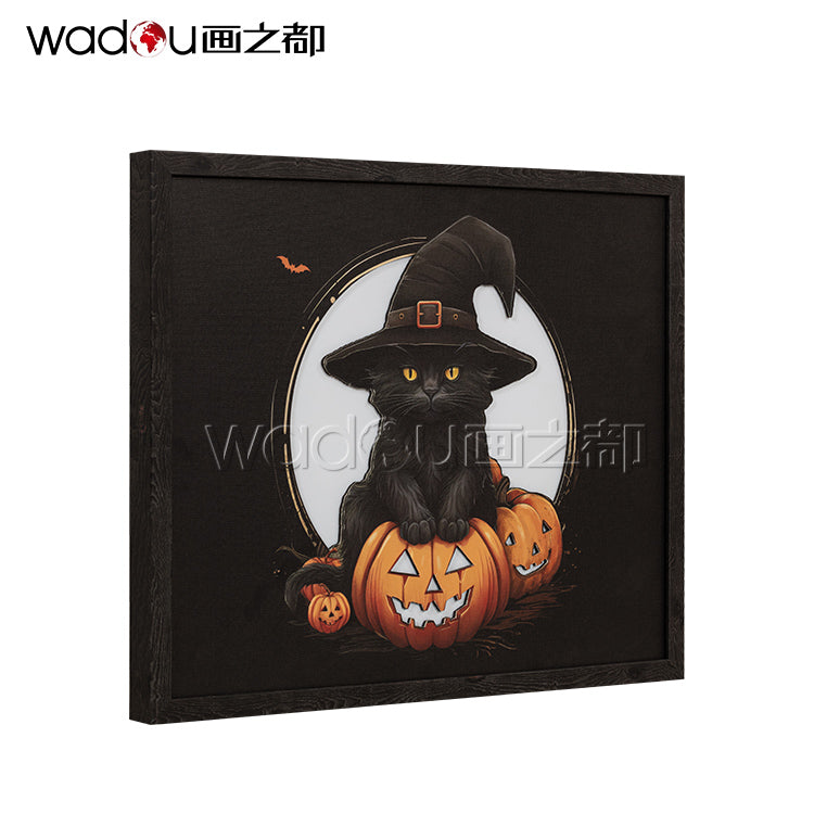 Cat Framed Art -Matte Canvas & PE Frame