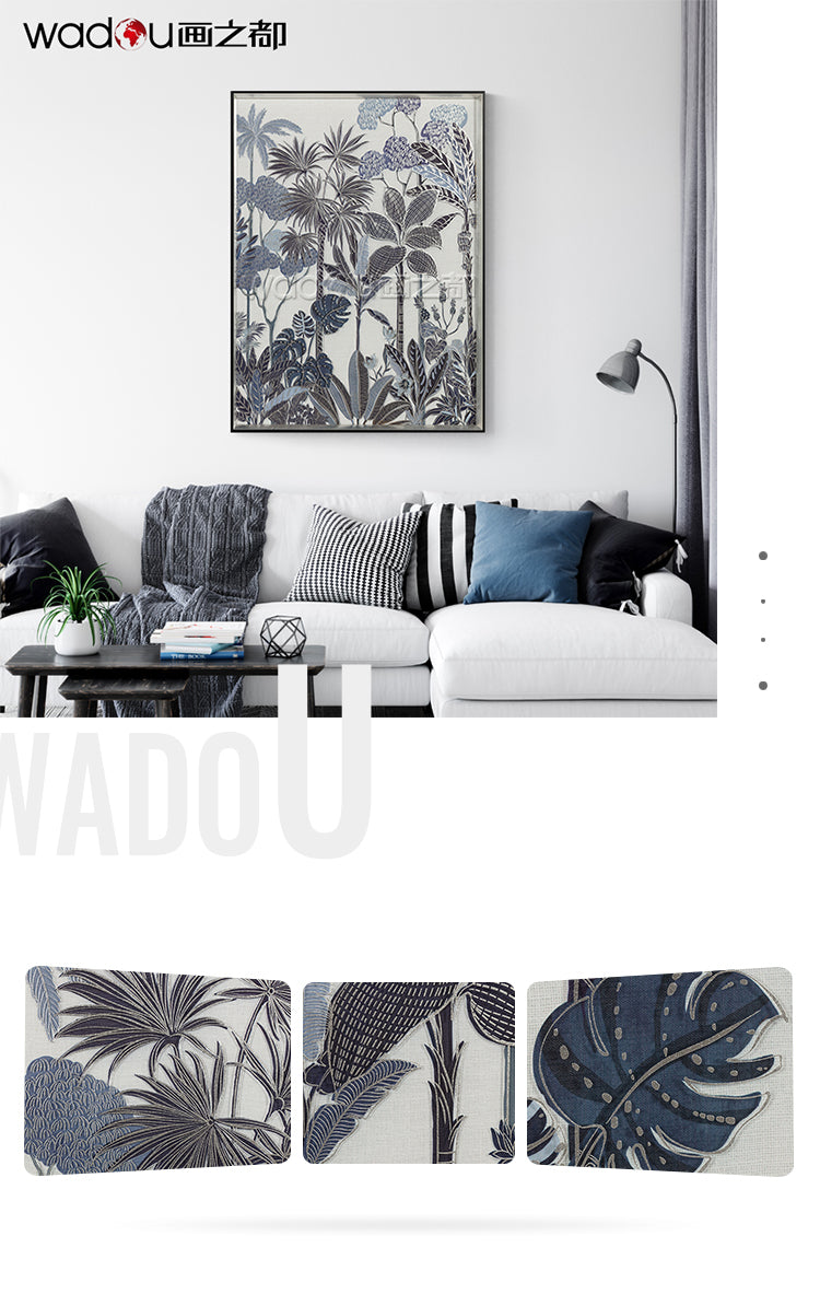 Grove Framed Art -Foil On Glass and Flatbed Printinag & PE Frame