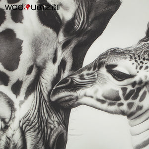 Giraffe Framed Art -Print Papper And MDF & PS Frame