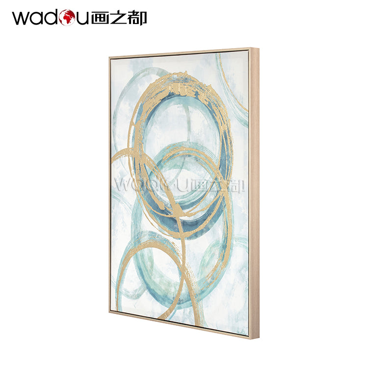 Gold Foil Abstract Painting---Canvas Printed