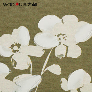 Flower Framed Art -Printing Canvas and 30%Brushwork Art & MDF Frame
