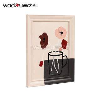 Flowers Framed Art -Hand Printing Art & Frame