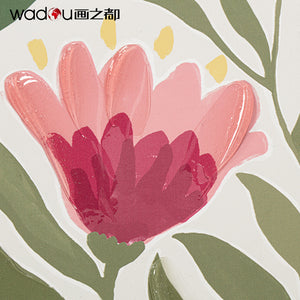 Vase Flower Art - Printed Paper with 50% Gel & Beads Frame