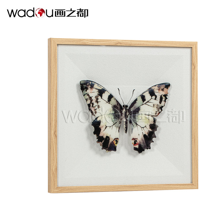 Butterfly Framed Art -Glass Flat Bed Printing and Vacuum Forming & PS Frame