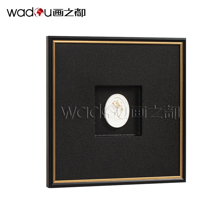 Flower Framed Art - Vacuum Forming and Gold Foil On The Surface of the Plaster& PS Frame
