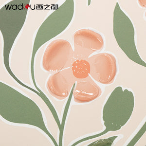 Vase Flower Art - Printed Paper with 50% Gel & Pine Wood Frame