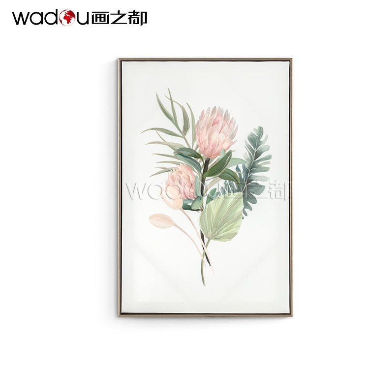 Flower art with 50% tinted gel---Canvas Printed