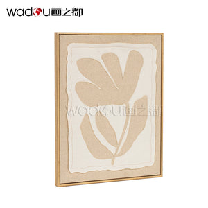 Flowers Framed Art- Cotton Canvas For Embroidery & PS Frame