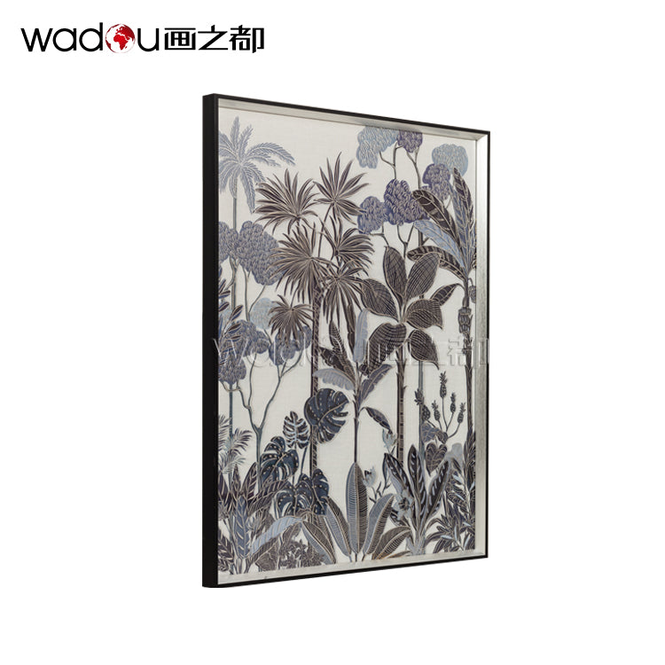 Grove Framed Art -Foil On Glass and Flatbed Printinag & PE Frame