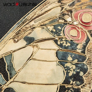 Butterfly Framed Art - Matte Canvas Printed with Embossed Foil & MDF in Engraving Frame