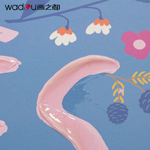 Wood Art - Printed Paper with 50% Gel & MDF Carving Frame