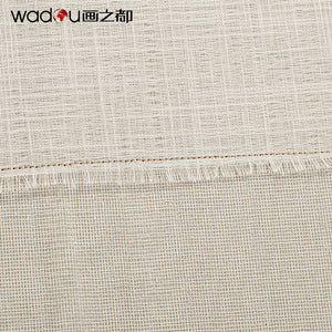 Framed Art-Cotton Fabric Flat Printing and Frayed Edge Linen with Embroidery& PS Frame