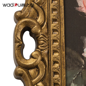 Flower Framed Art -Canvas Printing and 30%Hand Touch & MDF Frame