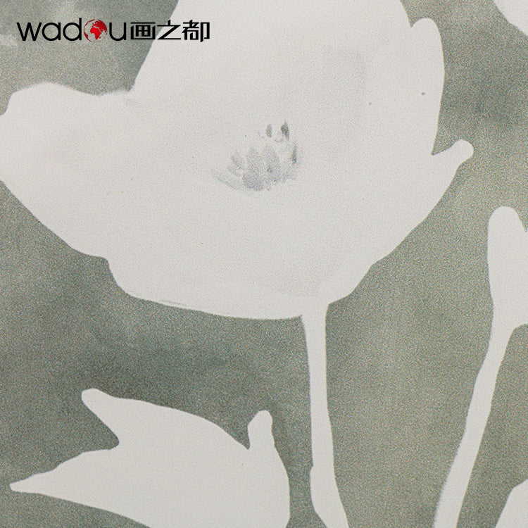 Flowers Framed Art- Glass and Paper Printing & PE Frame