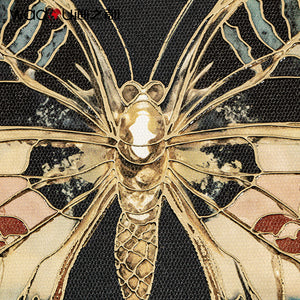Butterfly Framed Art - Matte Canvas Printed with Embossed Foil & MDF in Engraving Frame