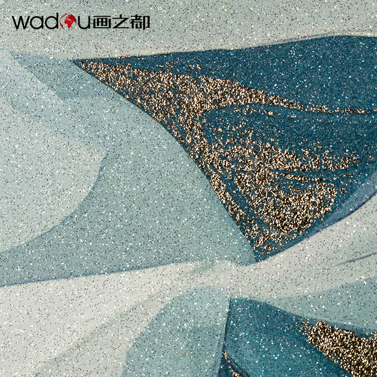 Flowers Framed Art -Heavy Glitter Canvas and Embossed foil  & PS Frame