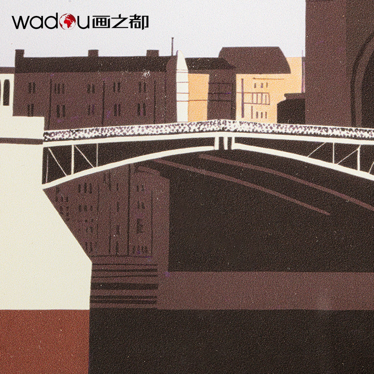 London Bridge Framed Art- Glass and Paper Printing & PE Frame
